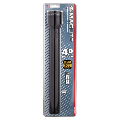 4 CELL D MAG-LITE FLASHLIGHT BLACK BLIST